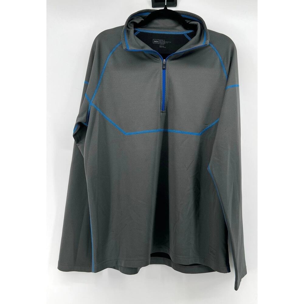 REI Co-op | Men's Quarter Zip Pullover Gray Gorpcore Hiking Size Large